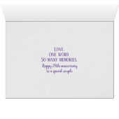 Huwelijk Jubileum Bloemen Liefde (Binenzijde Horizontaal (Onderkant))