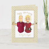 Huwelijk Jubileum Echtgenoot Cartoon Grappig Gezeg Kaart (Voorkant)
