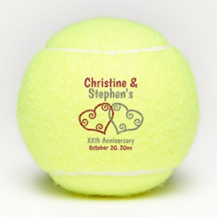 Huwelijk Jubileum Elegant Hart Gift of gunst Tennisballen