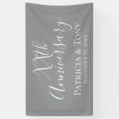 Huwelijk Jubileum - elk jaar - grijs Spandoek (Verticaal)