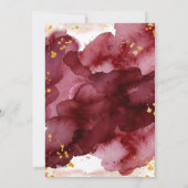 Huwelijk Jubileum Goud en Bourgogne Kaart (Achterkant)