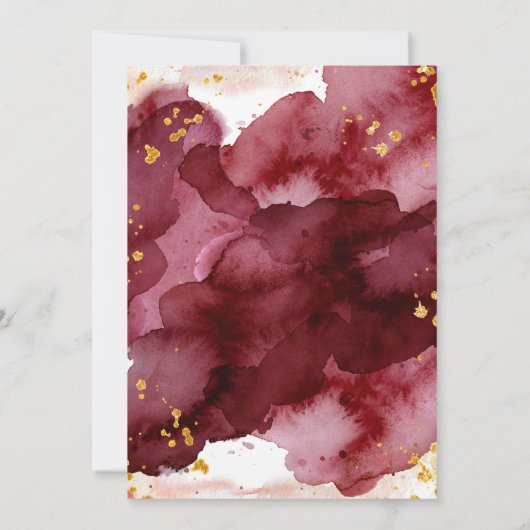 Huwelijk Jubileum Goud en Bourgogne Kaart (Achterkant)