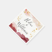 Huwelijk Jubileum Goud en Bourgogne Servet (Hoek)