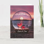 Huwelijk Jubileum met aangepaste namen Harten Kaart (Voorkant)