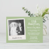 Huwelijk Jubileum met  Foto - sage Kaart (Staand voorkant)