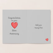 Huwelijk Jubileum Zilver 25e 25 jaar Folie Kaarten (Binnen)