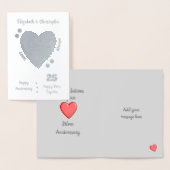 Huwelijk Jubileum Zilver 25e 25 jaar Folie Kaarten (Display)