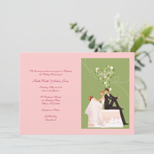 Huwelijk Kaart (Staand voorkant)