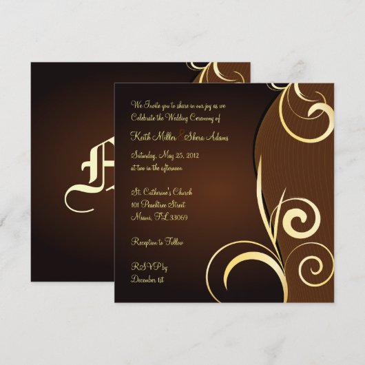 Huwelijk Kaart (Voorkant / Achterkant)