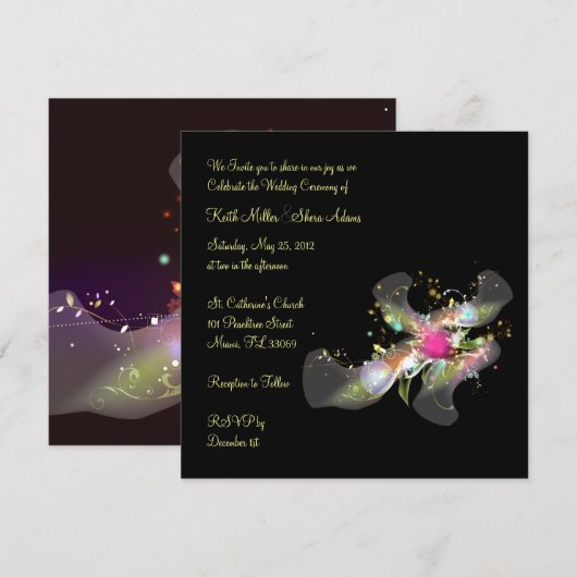 Huwelijk Kaart (Voorkant / Achterkant)