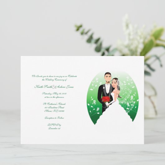 Huwelijk Kaart (Staand voorkant)