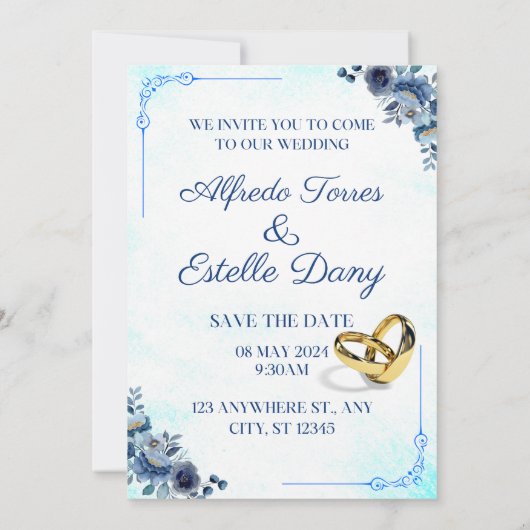 huwelijk kaart (Achterkant)