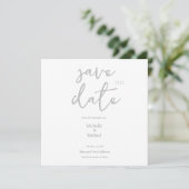 Huwelijk Kalligrafie Modern Save the Date (Staand voorkant)