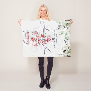 Huwelijk & Kerstmis Fleece Deken