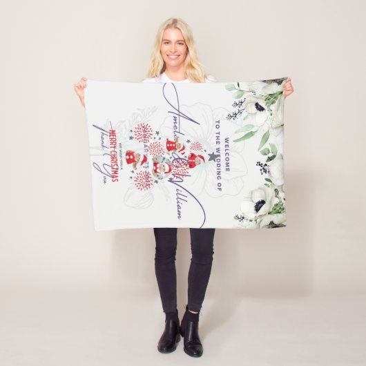 Huwelijk & Kerstmis Fleece Deken (In situ)