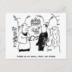 Huwelijk Kleine Lettertjes Grappig Briefkaart