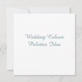 Huwelijk Kleurenpaletten Idee Kaart (Achterkant)