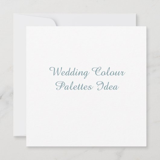 Huwelijk Kleurenpaletten Idee Kaart (Achterkant)