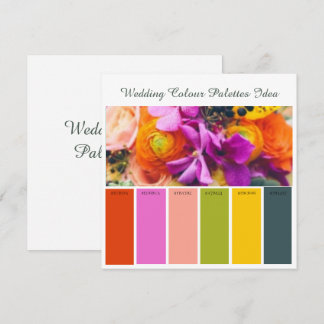 Huwelijk Kleurenpaletten Ideekaart Kaart