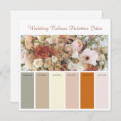 Huwelijk Kleurenpaletten Ideekaart Kaart (Voorkant / Achterkant)
