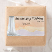 Huwelijk Kleurrijke Waterverf Label Naam Tag (Insitu)