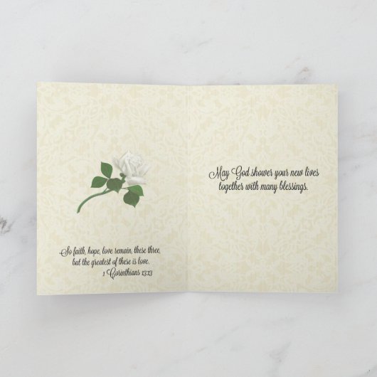 Huwelijk Koningin Maria Bloeit Jezus Engelen Kaart (Binnen)