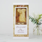 Huwelijk Liefde Pauw Monogram Wit Parel Kaart (Staand voorkant)