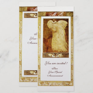 Huwelijk Liefde Pauw Monogram Wit Parel Kaart