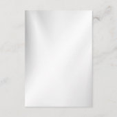 Huwelijk Marine Blauw Wit Gouden Bloemen Zilver Informatiekaartje (Achterkant)