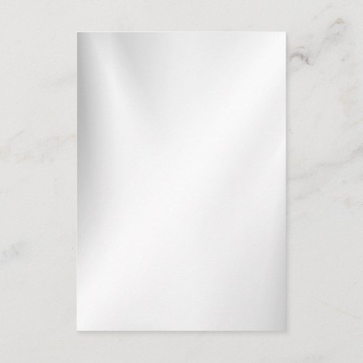 Huwelijk Marine Blauw Wit Gouden Bloemen Zilver Informatiekaartje (Achterkant)