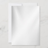 Huwelijk Marine Blauw Wit Gouden Bloemen Zilver Kaart (Achterkant)