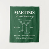 Huwelijk & Martinis Vrijgezellenweekend Wandkleed (Voorkant)