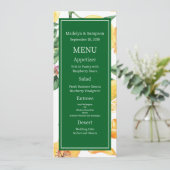 Huwelijk Mediterraan Italië Griekenland Lemon Flat Menu (Staand voorkant)