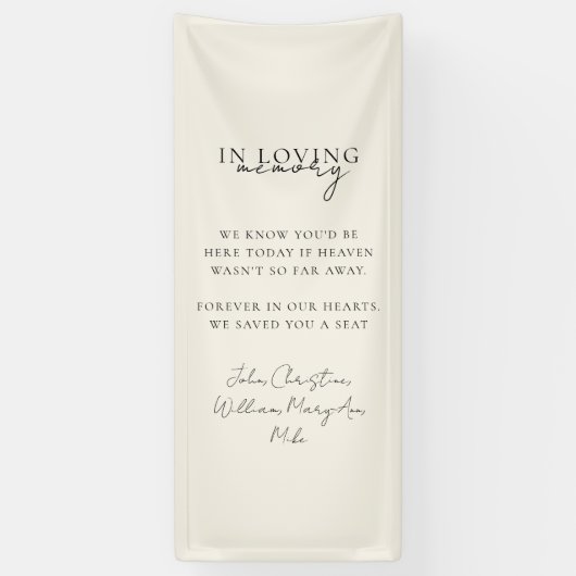 Huwelijk, Memorial, Beige, Spandoek (Verticaal)