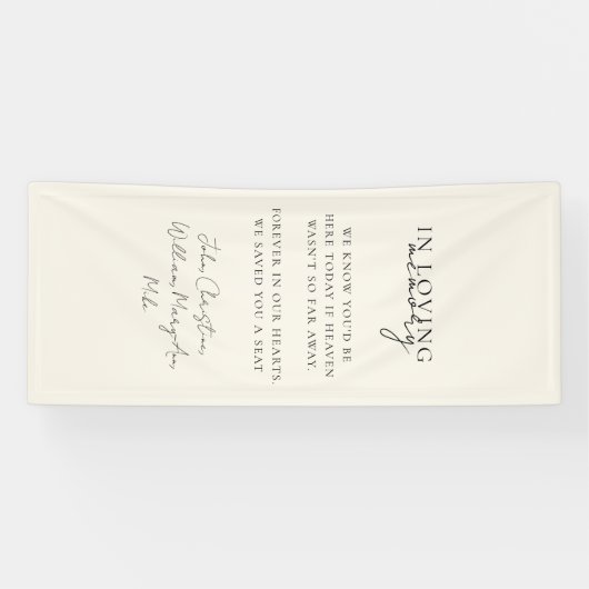 Huwelijk, Memorial, Beige, Spandoek (Horizontaal)