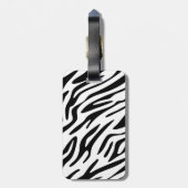 Huwelijk meneer en mevrouw - Elegante Zebra Print Bagagelabel (Achterkant verticaal)