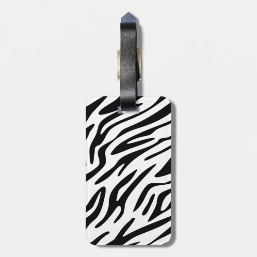 Huwelijk meneer en mevrouw - Elegante Zebra Print  Bagagelabel (Achterkant verticaal)