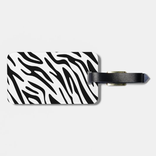 Huwelijk meneer en mevrouw - Elegante Zebra Print Bagagelabel (Achterkant horizontaal)