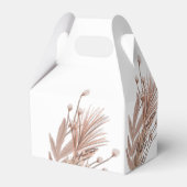 Huwelijk met botanische Pampas- en katoenplanten Bedankdoosjes (Achterkant)