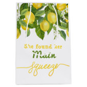 Huwelijk met citroenthema bruidsdouche medium cadeauzakje (Voorkant)