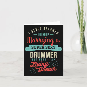 Huwelijk met een Drummer Echtgenoot Cadeaus Kaart