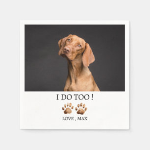 Huwelijk met eigen hond of huisdier servet
