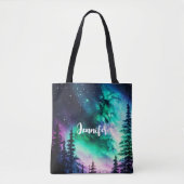 Huwelijk met Hemelse Noorderlichten Tote Bag (Voorkant)