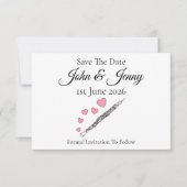 Huwelijk met hobomuzikant Bewaar de datum (Voorkant)