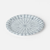 Huwelijk met nautische kompasroos aan zee papieren bordje (Gekanteld)