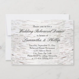 Huwelijk met rustige houten witte papierberkenscho kaart