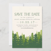 Huwelijk met Ruwe Pijnbomen Save The Date (Voorkant)
