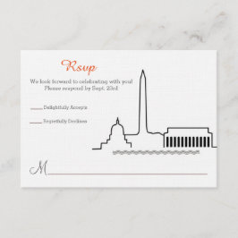 Huwelijk met uitzicht op Washington DC skyline RSV Kaart