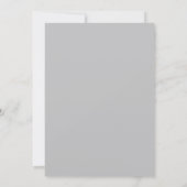 Huwelijk Minimalist Chic Grey Floral Save The Date (Achterkant)