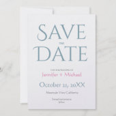 Huwelijk Minimalistisch Modern Chic Save The Date (Voorkant)